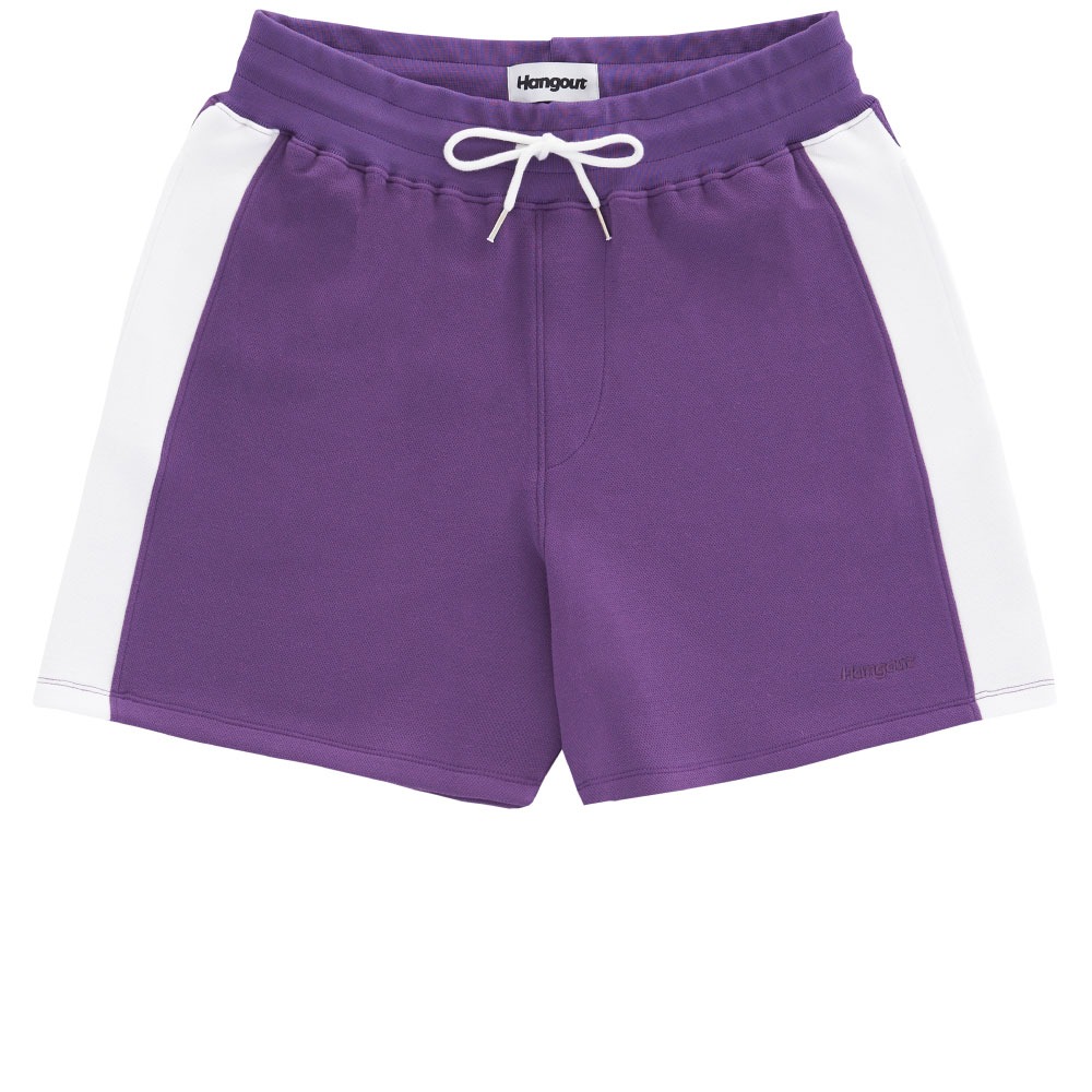 Bora Wide Pique Set Up Shorts (Purple)